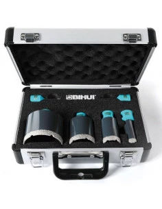 Coffret de trépans diamantés maxi (M14), diamètres 6, 8, 20, 35, 50, 70 - 1