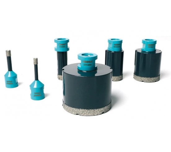 Coffret de trépans diamantés maxi (M14), diamètres 6, 8, 20, 35, 50, 70 - 3