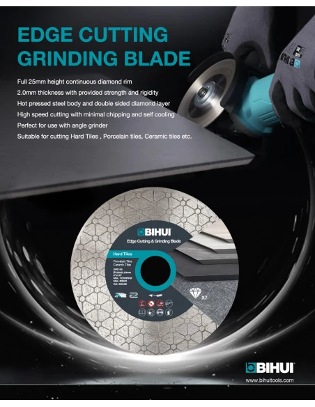 Disque de biseautage pour tous types de carreaux Ø125mm  BIHUI By PAVILIFT - 3