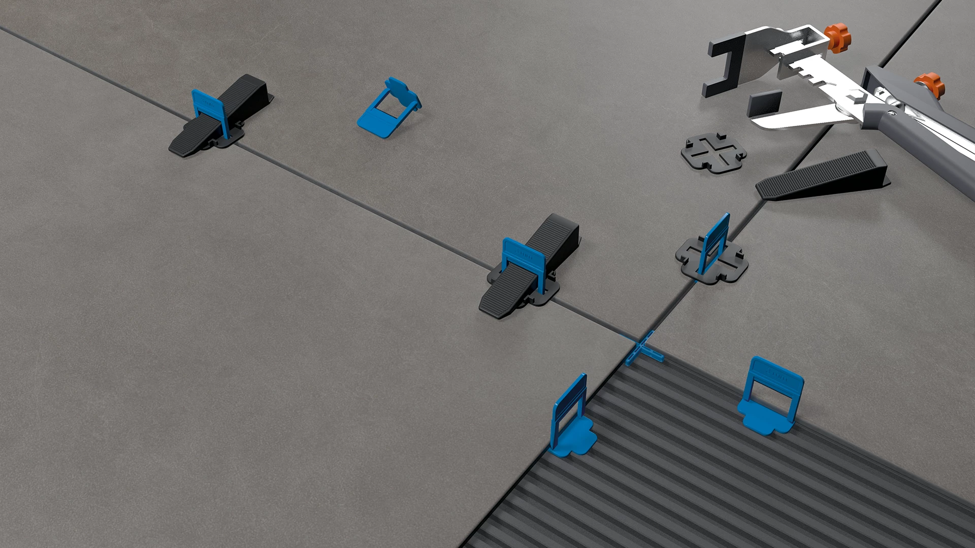 1000 Croisillons autonivelants à cale en I 2mm (carrelage de 3 à 14mm)  PAVILIFT